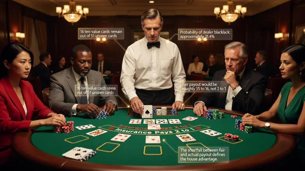 Blackjack Insurance: Odds, Payout Rules, and When (or Whether) to Place the Insurance Bet